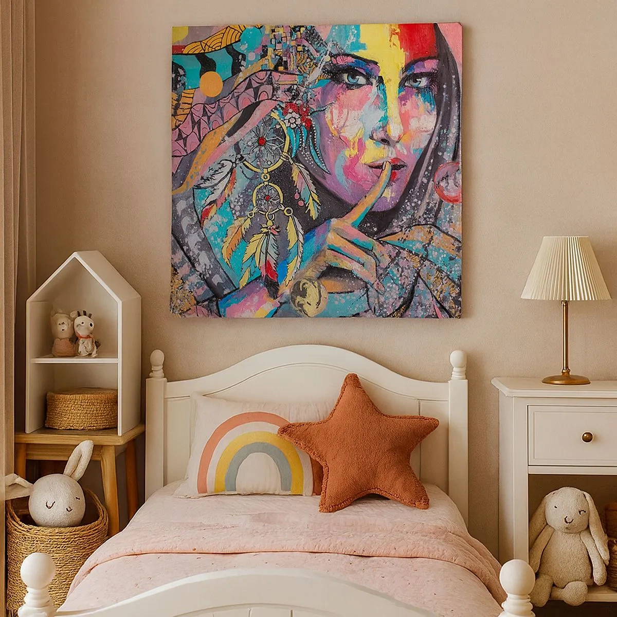 Schilderen op canvas - Zwijg totdat je het begrijpt - 30x30 cm