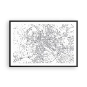 Poster in een zwarte lijst - Romeinse cirkel - 91x61 cm