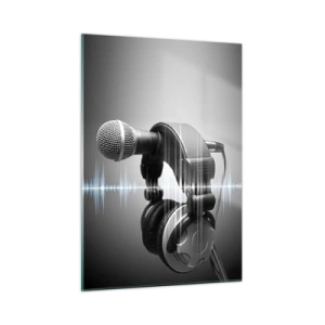 Schilderen op glas - Je kunt het zingen nog steeds horen - 50x70 cm