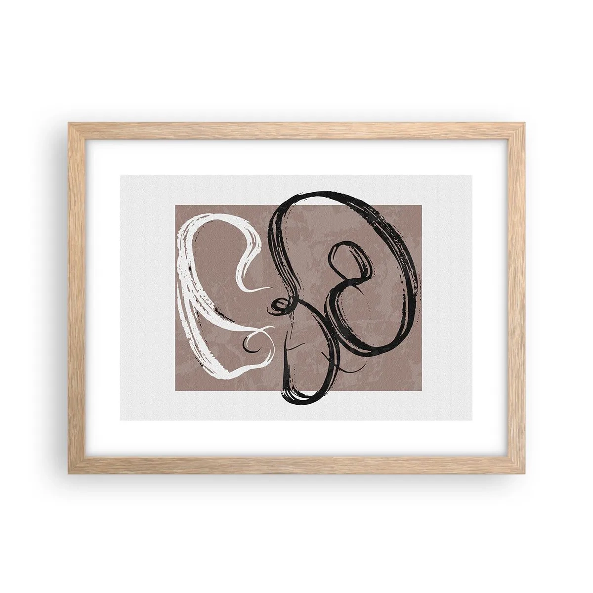 Een poster in een licht eiken lijst - Compositie – de zoektocht naar volheid - 40x30 cm