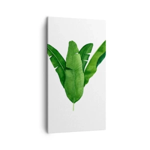 Schilderen op canvas - Groene symmetrie - 45x80 cm
