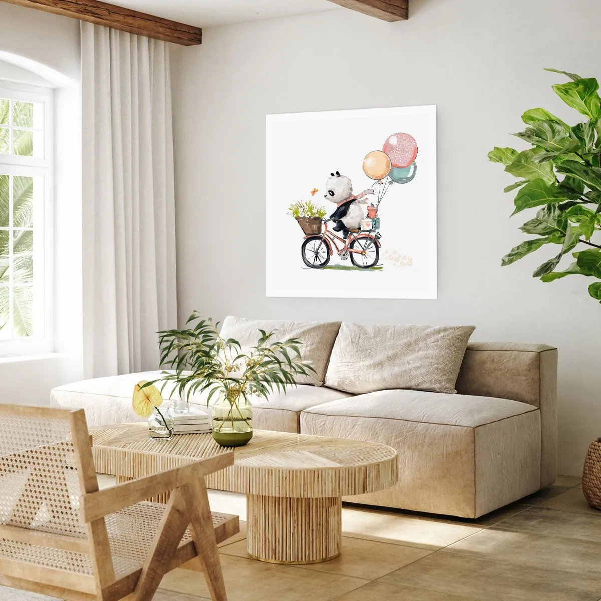 Poster - Vrolijke dag - 40x40 cm