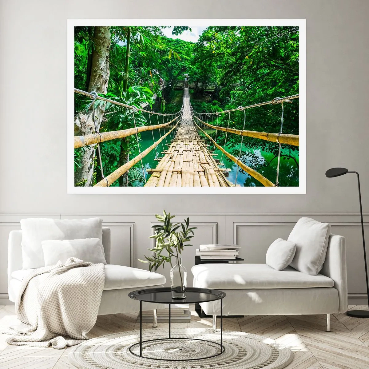 Poster - Apenbrug over de green - 100x70 cm