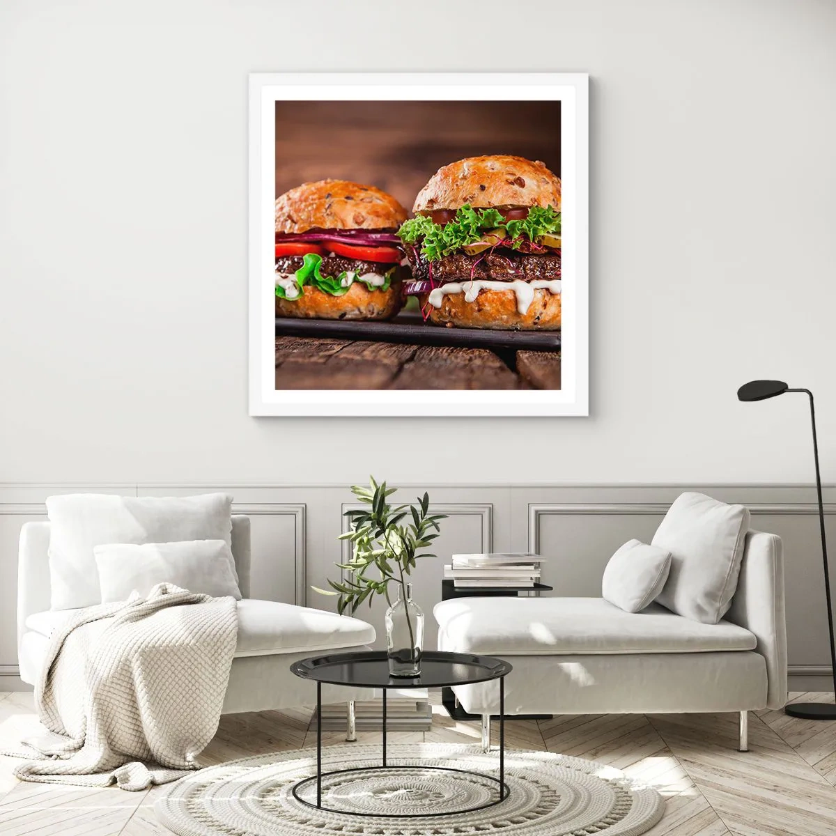 Poster in een witte lijst - Amerikaanse droom - 50x50 cm