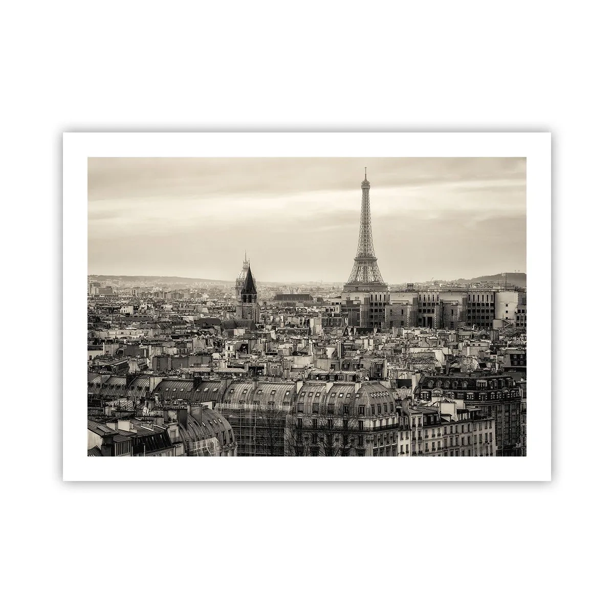 Poster - Over de daken van Parijs - 70x50 cm