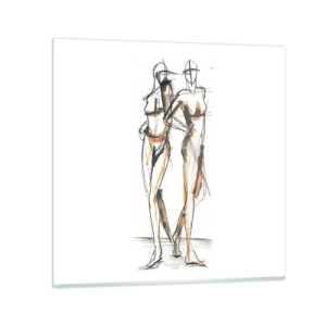 Schilderen op glas - Een studie van genade - 70x70 cm