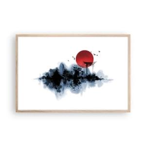 Een poster in een licht eiken lijst - Japanse weergave - 91x61 cm