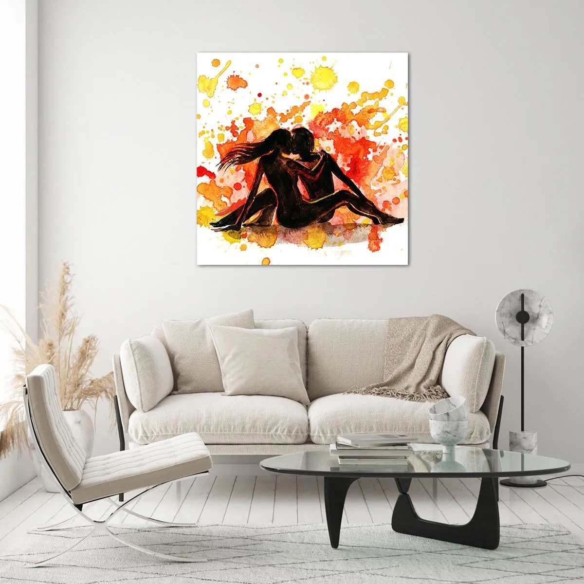 Schilderen op glas - En er was licht - 60x60 cm
