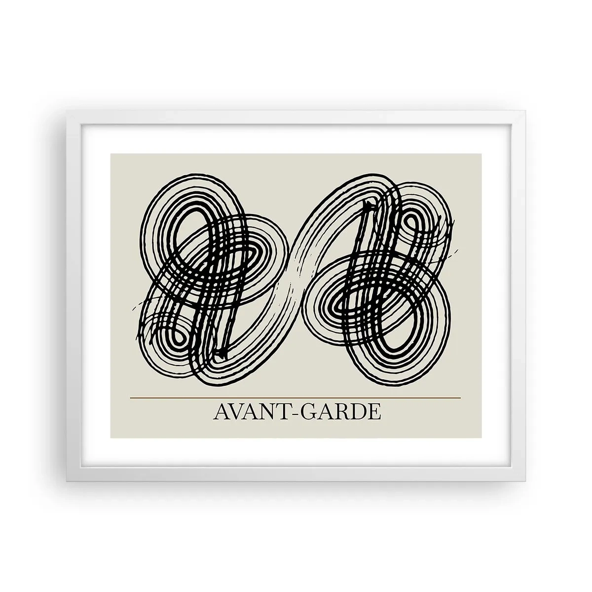 Poster in een witte lijst - Het kwam er spontaan uit - 50x40 cm