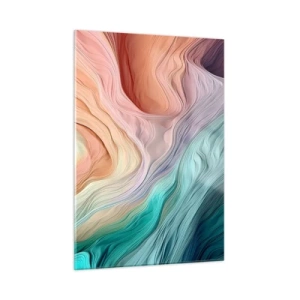 Schilderen op glas - Regenboog golf - 50x70 cm