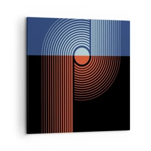 Schilderen op canvas - In een geometrische omhelzing - 50x50 cm