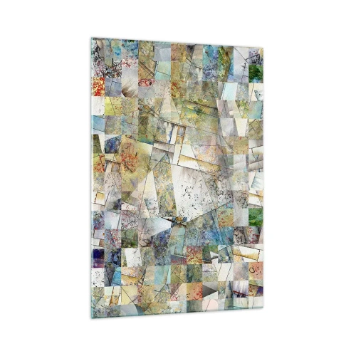 Schilderen op glas - Geometrische schuifeling - 70x100 cm