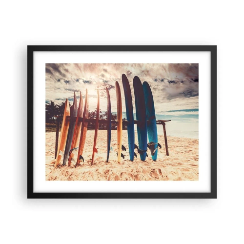 Poster in een zwarte lijst - Weltrusten, zie je morgen - 50x40 cm