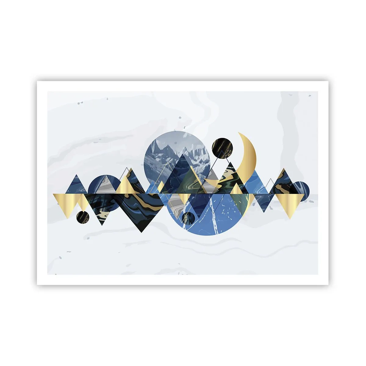 Poster - Geometrisch landschap - 100x70 cm
