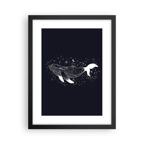 Poster in een zwarte lijst - In de oceaan van het universum - 30x40 cm