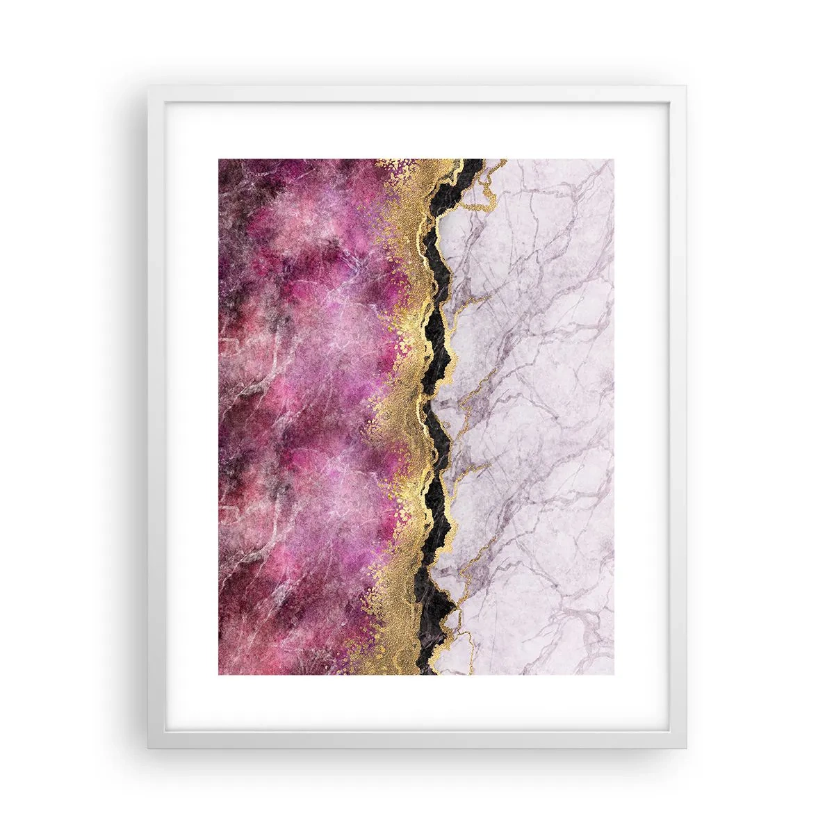 Poster in een witte lijst - Op de grens - 40x50 cm