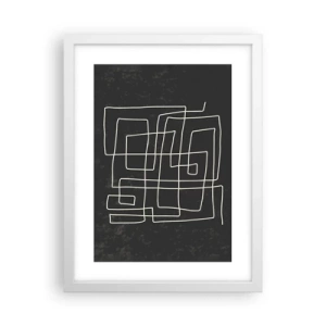 Poster in een witte lijst - Niet zo eenvoudig - 30x40 cm