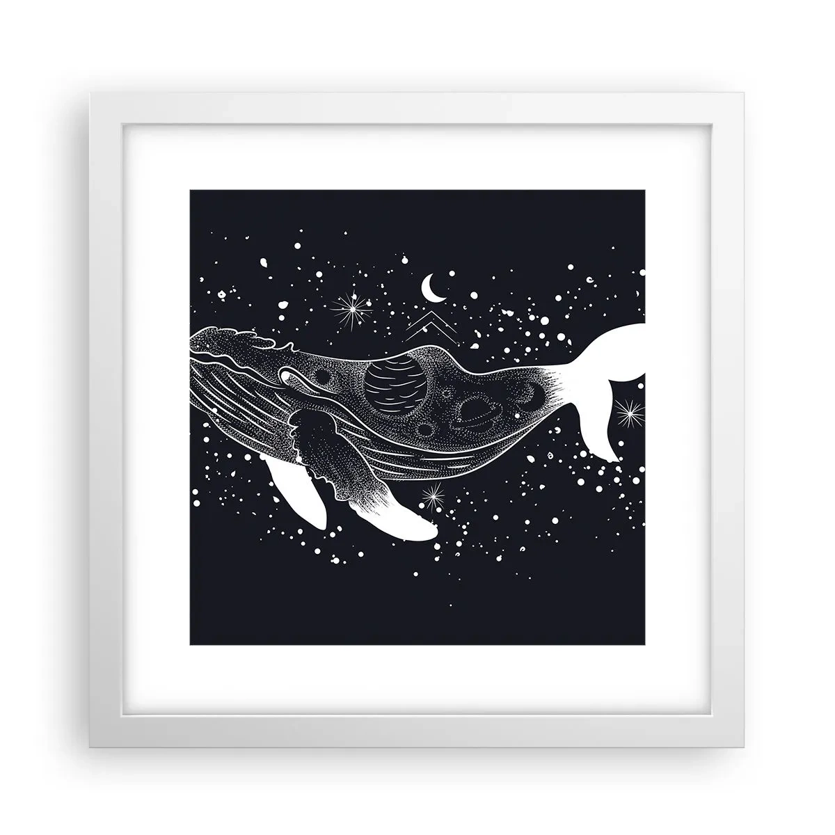 Poster in een witte lijst - In de oceaan van het universum - 30x30 cm