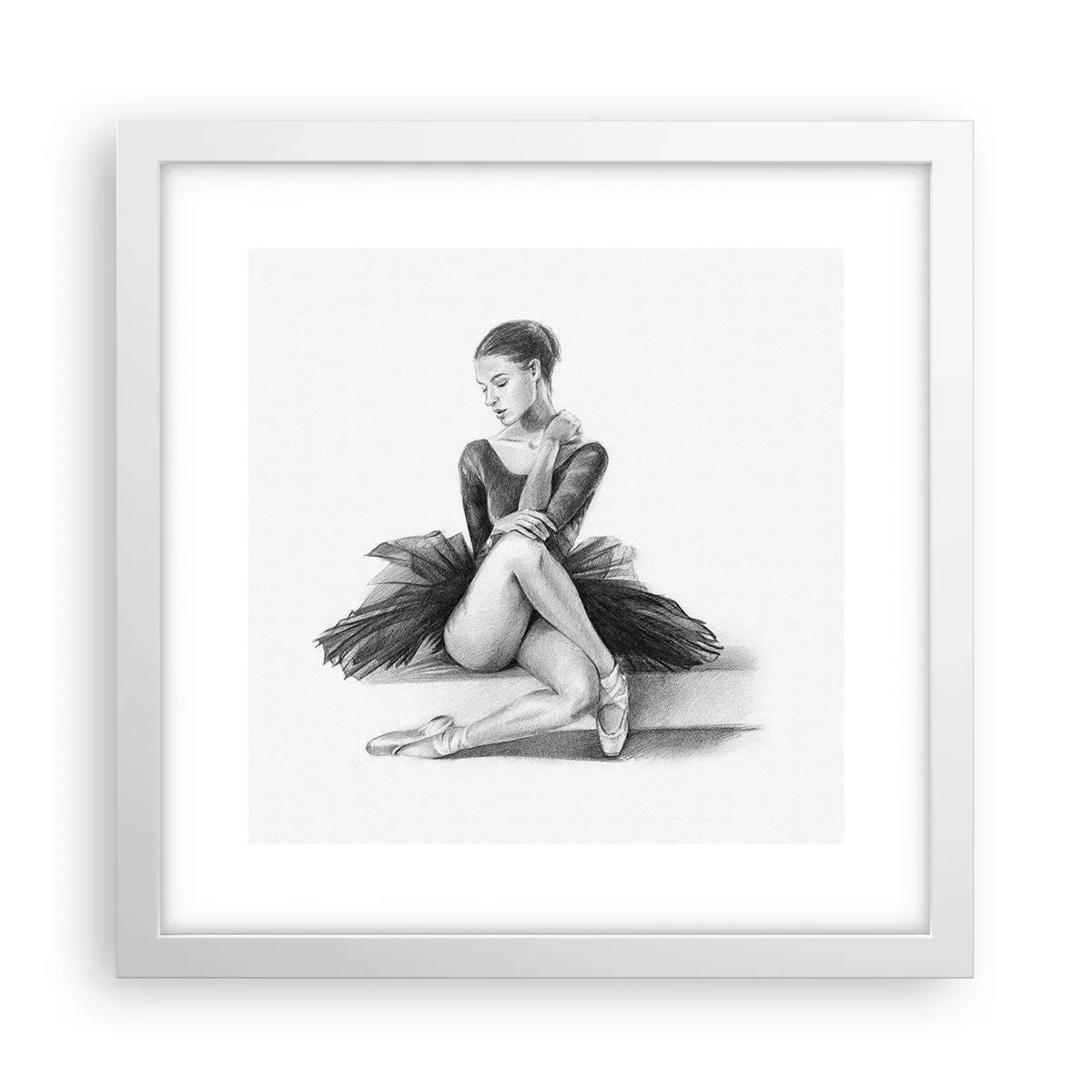 Poster in een witte lijst - Betoverd door de dans - 30x30 cm