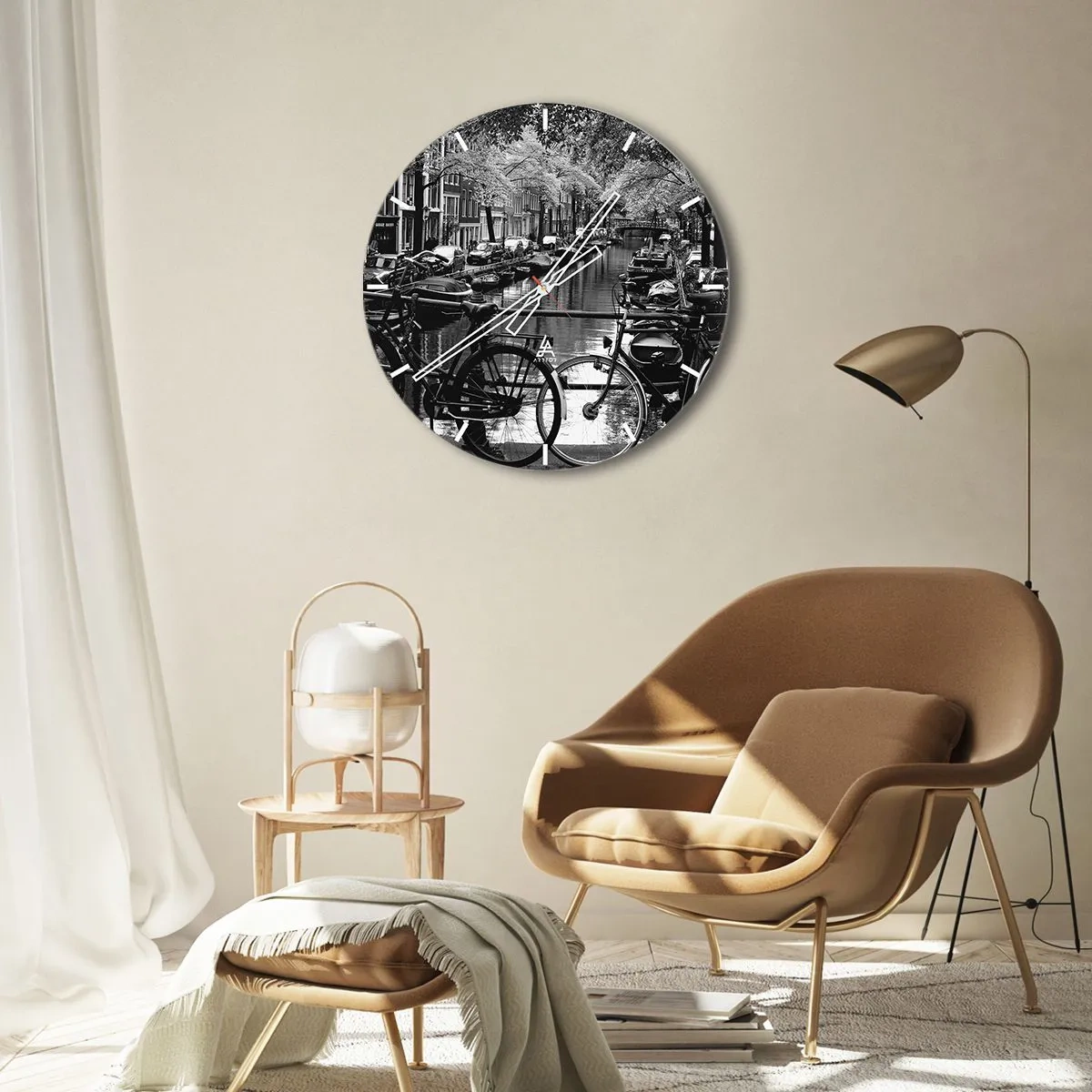 Wandklok - Klok - Een heel Nederlands uitzicht - 40x40 cm