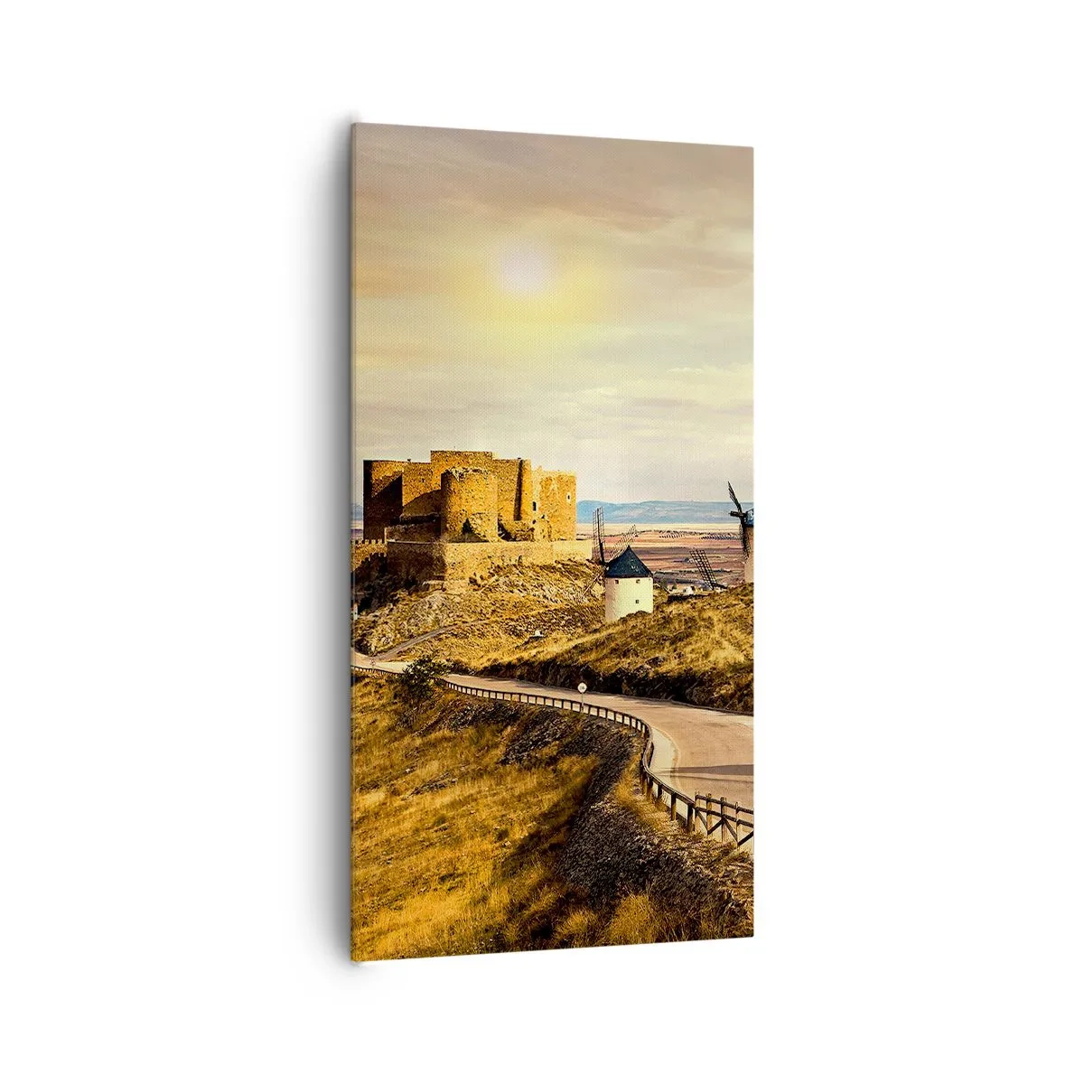 Schilderen op canvas - Don Kichot zal snel hier zijn.  - 65x120 cm