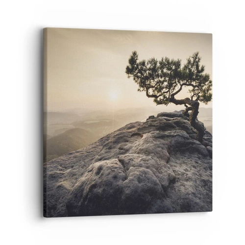 Schilderen op canvas - Het leven wint altijd - 30x30 cm