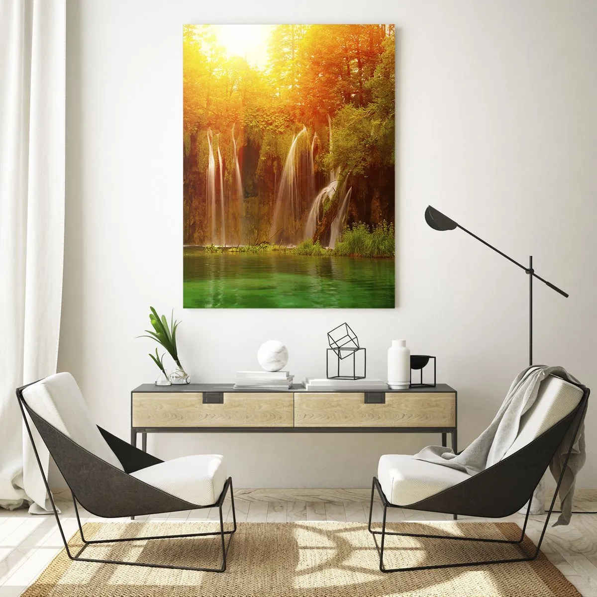 Schilderen op glas - In de zon en in de schaduw - 50x70 cm