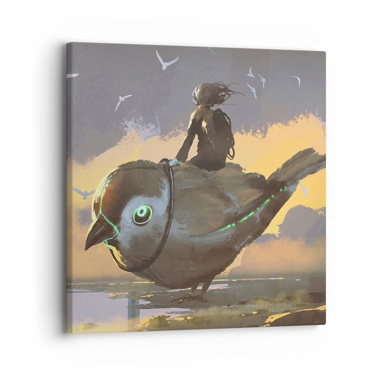 Schilderen op canvas - Een tussenstop op een fantastische reis - 30x30 cm