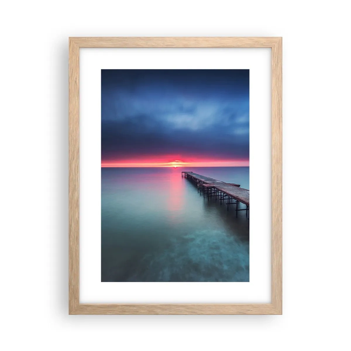 Een poster in een licht eiken lijst - Tussen hemel en aarde - 30x40 cm