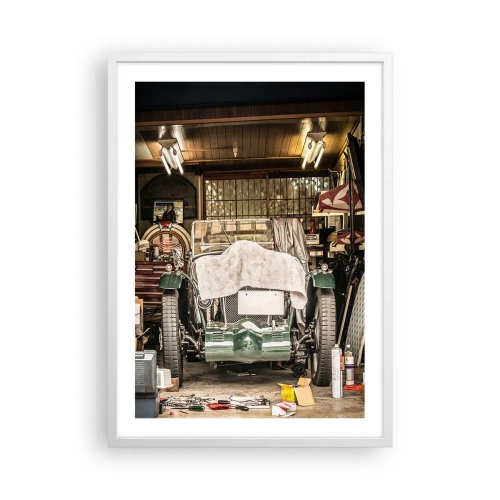 Poster in een witte lijst - Terug naar het verleden - 50x70 cm