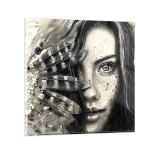 Schilderen op glas - Wilde schoonheid - 50x50 cm