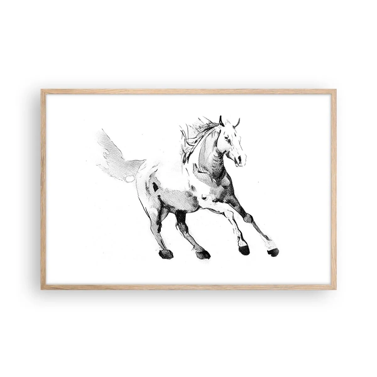 Een poster in een licht eiken lijst - Ongetemde ziel - 91x61 cm