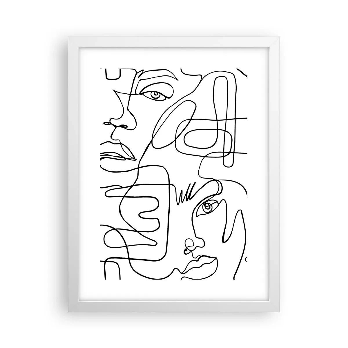 Poster in een witte lijst - In verwarde emoties - 30x40 cm