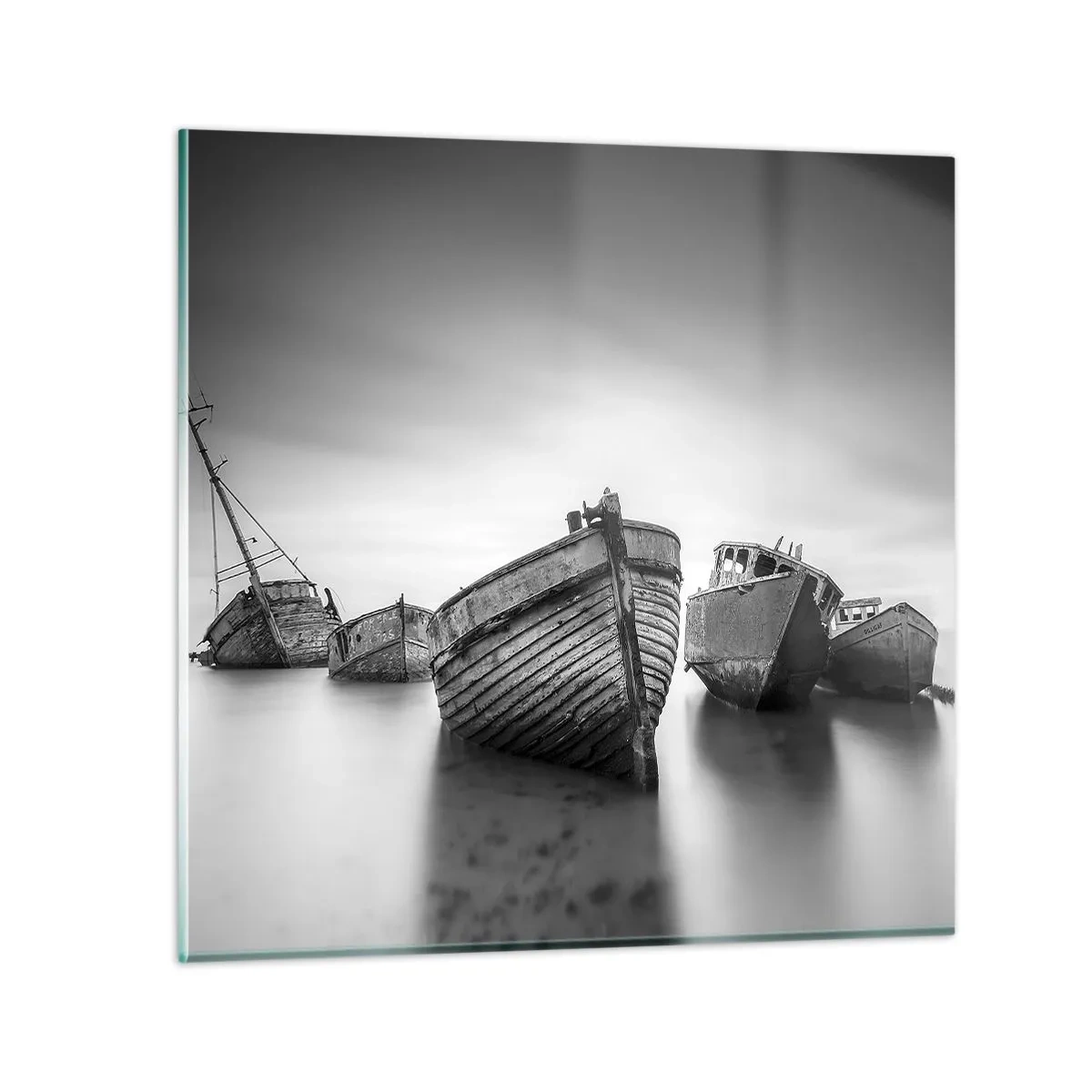 Schilderen op glas - Alleen herinneringen ... - 70x70 cm