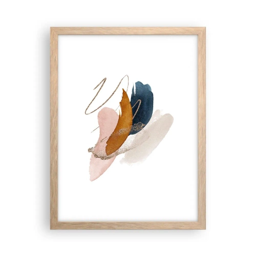 Een poster in een licht eiken lijst - Gevleugelde compositie - 30x40 cm