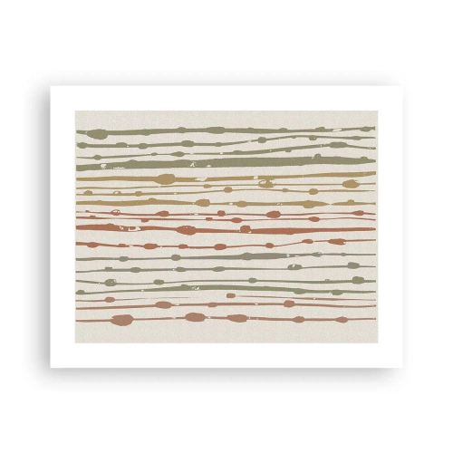 Poster - Muzieknotatie van kleuren - 50x40 cm
