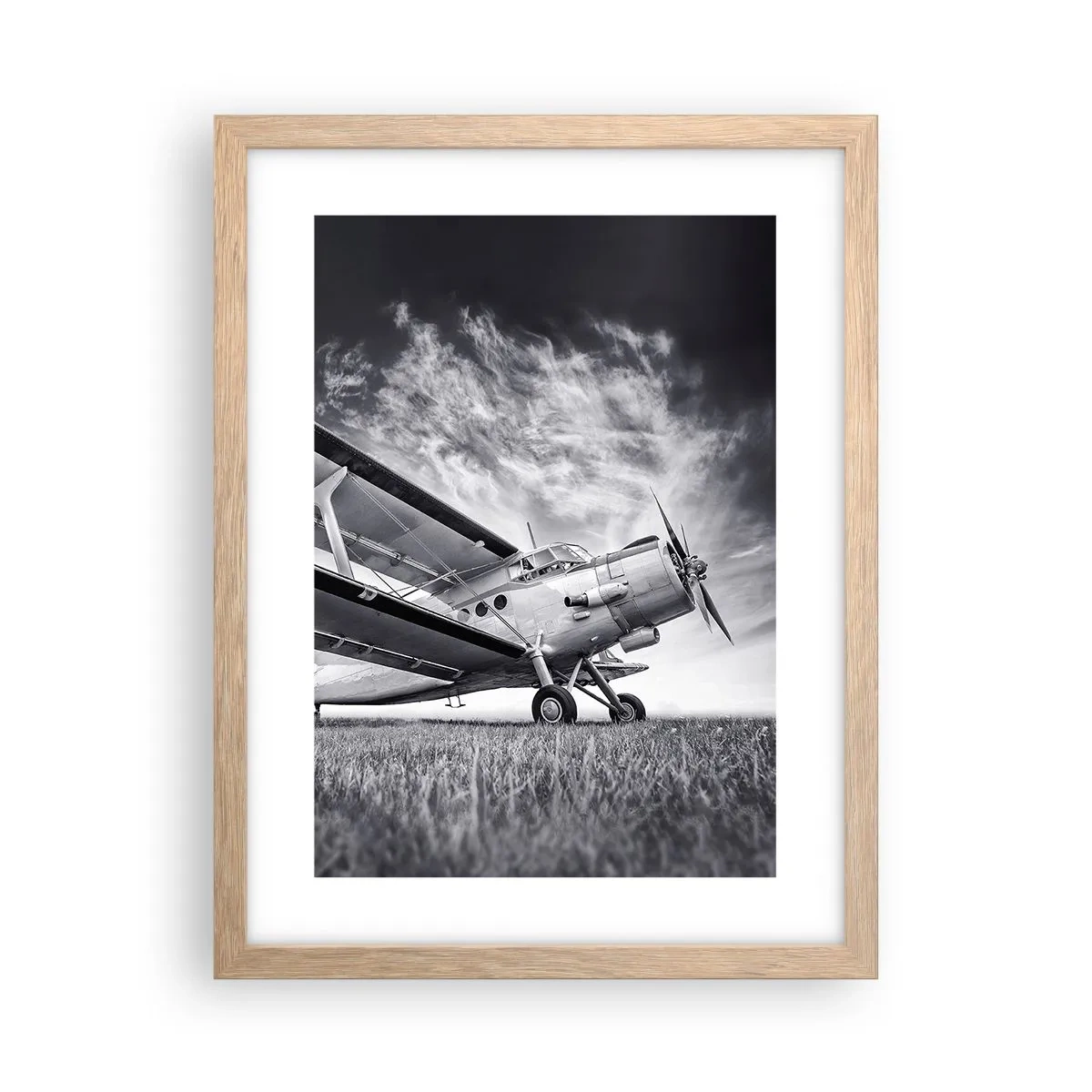 Een poster in een licht eiken lijst - De gevleugelde zwerver - 30x40 cm