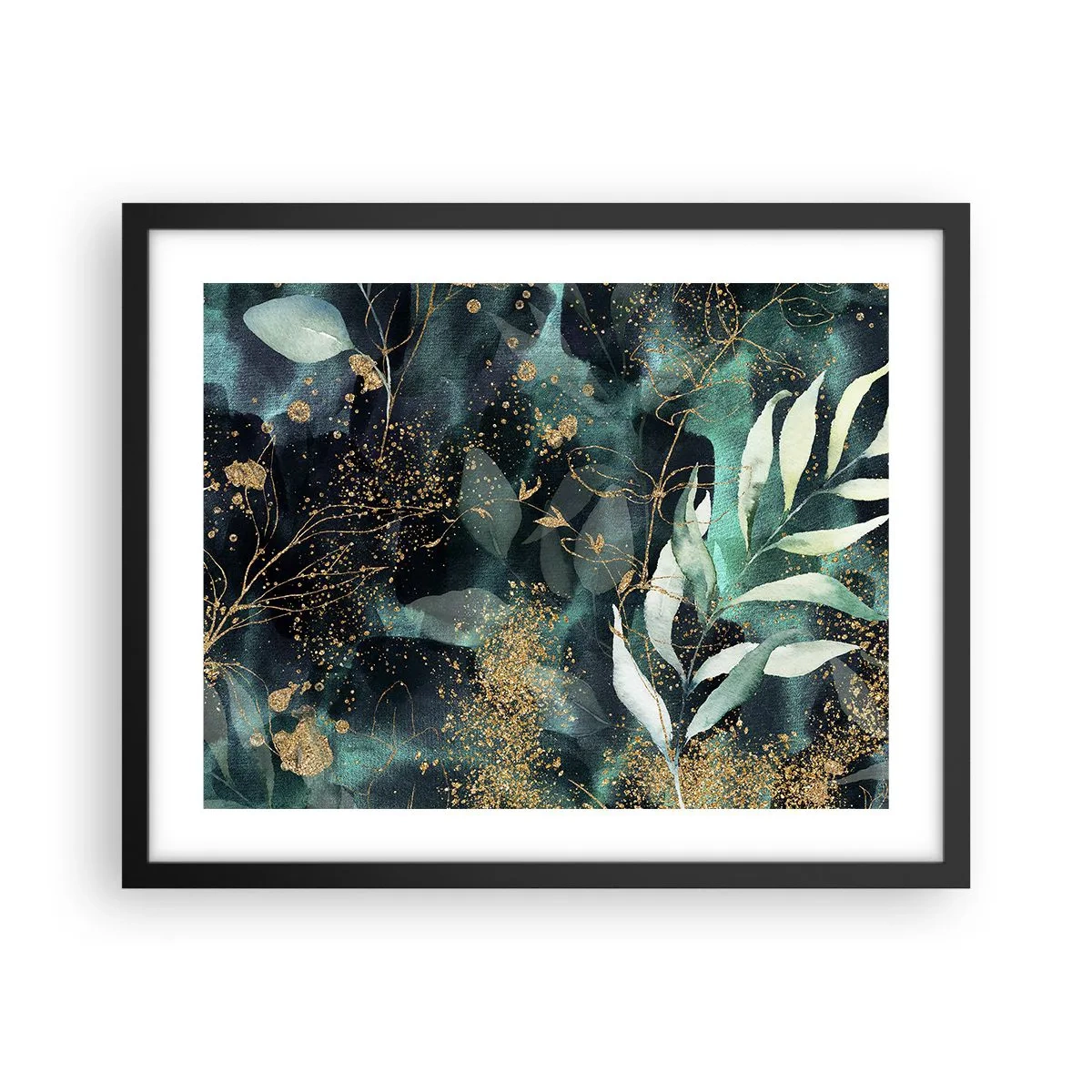 Poster in een zwarte lijst - Magische tuin - 50x40 cm