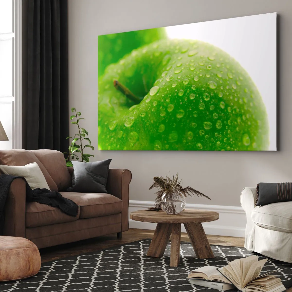 Schilderen op canvas - Groene koele frisheid - 100x70 cm