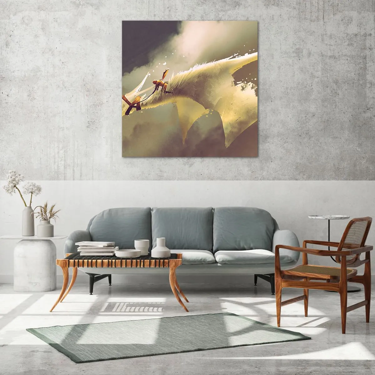 Schilderen op glas - De wereld te hulp - 60x60 cm