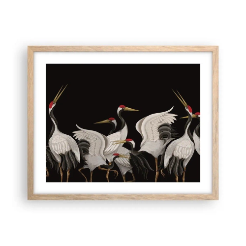 Een poster in een licht eiken lijst - Vogel spullen - 50x40 cm