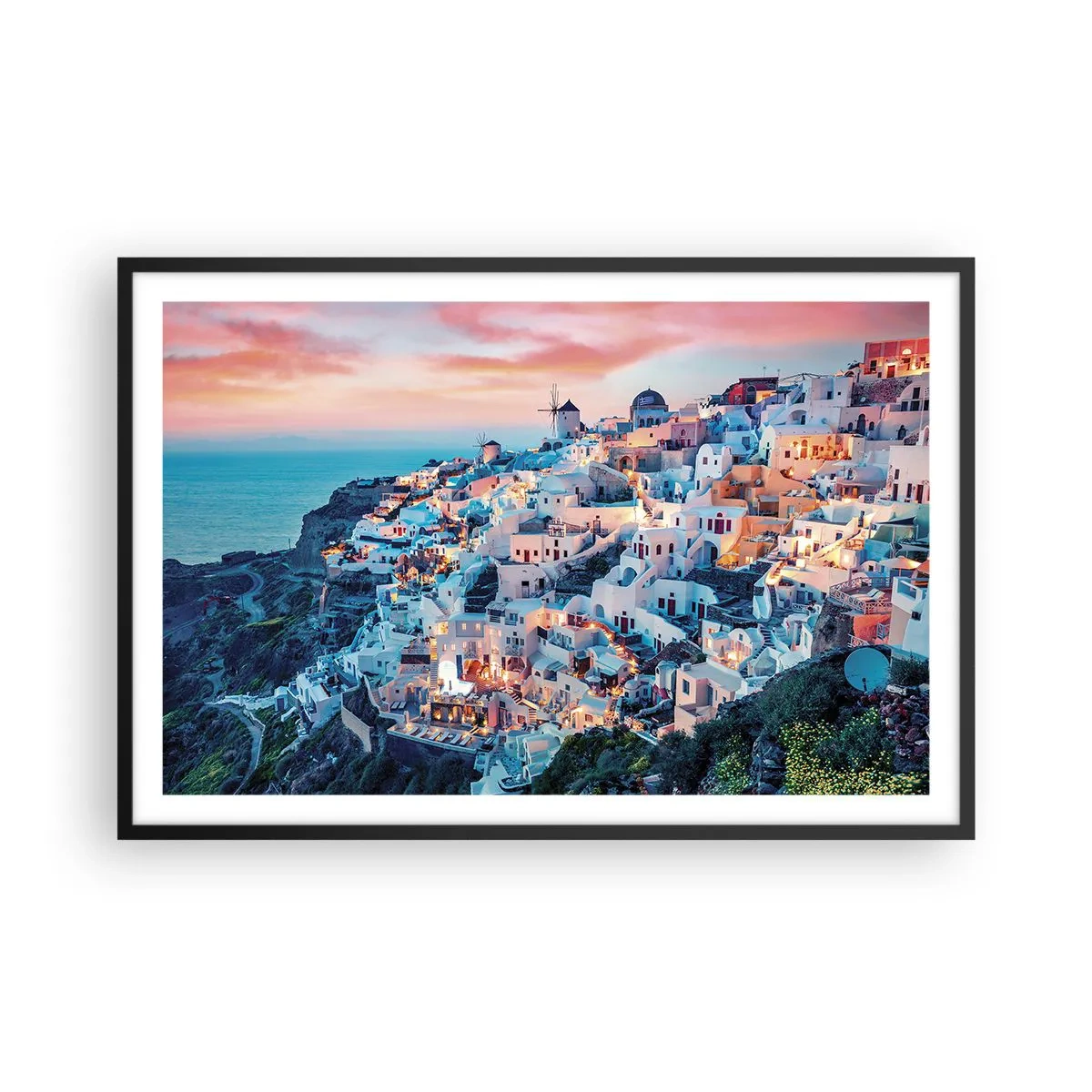 Poster in een zwarte lijst - Je geweldige Griekse vakantie - 91x61 cm