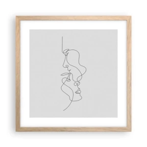 Een poster in een licht eiken lijst - De hitte van bittere verlangens - 40x40 cm