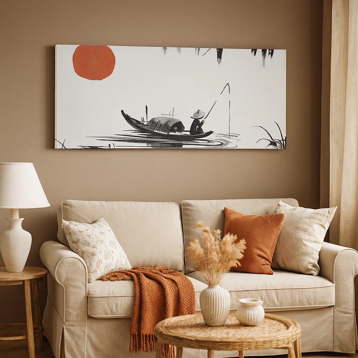 Schilderen op canvas - Aziatische middag - 30x30 cm