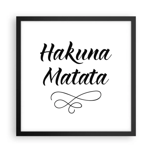 Poster in een zwarte lijst - Beste advies - 40x40 cm
