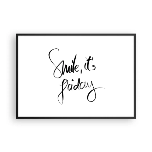 Poster in een zwarte lijst - Echte vreugde - 100x70 cm