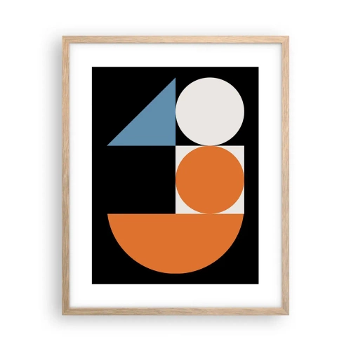 Een poster in een licht eiken lijst - Dacht lay-out - 40x50 cm