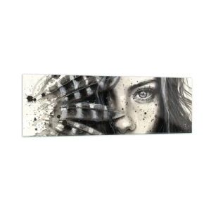 Schilderen op glas - Wilde schoonheid - 160x50 cm