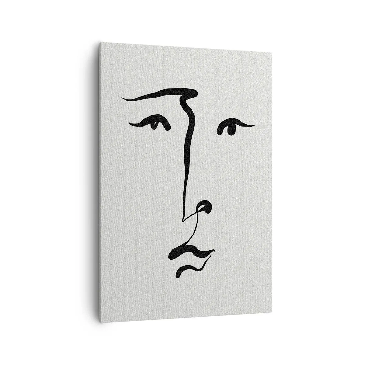 Schilderen op canvas - Portret met één lijn - 70x100 cm