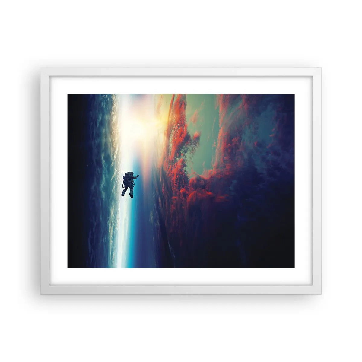 Poster in een witte lijst - Ga het universum tegemoet - 50x40 cm